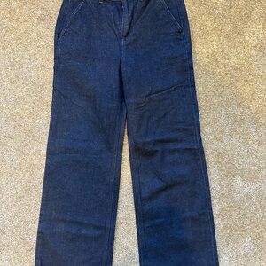 J.Crew High-Rise Trouser Jeans in Dark Blue Denim